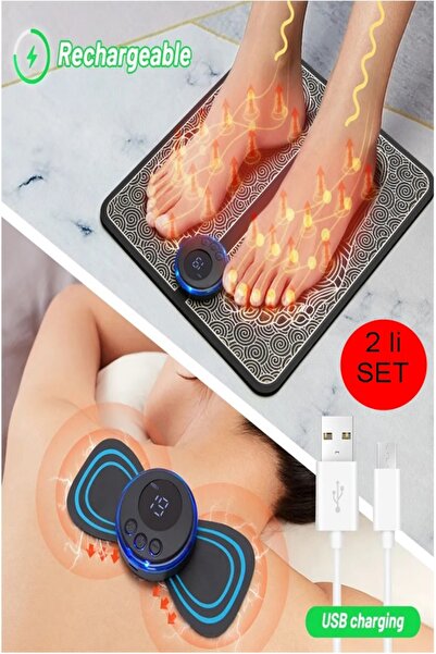 xolo Ems Masaj Seti Ayak Ve Tüm Vücut Bir Arada Özel Ikili Set Ems Tens Masaj...