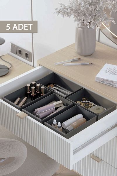 DOVİHOME 5 Pieces Multi-Purpose Drawer Organizer Organizer Set