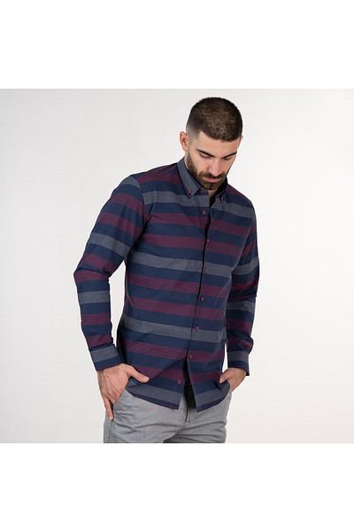AKÇAYLAR Ecer Slimfit Striped Shirt