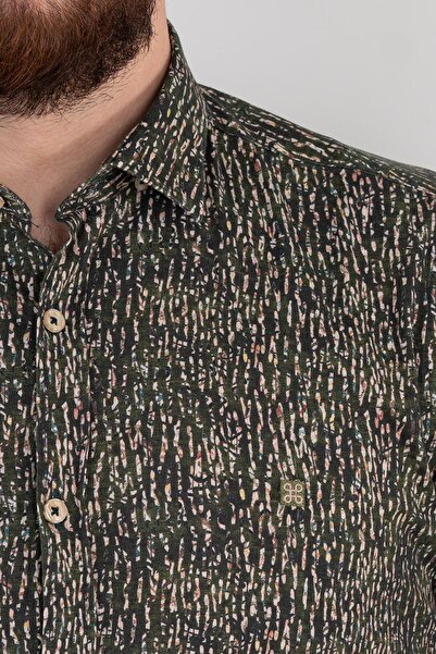 AKÇAYLAR Чоловіча сорочка з візерунком Slimfit