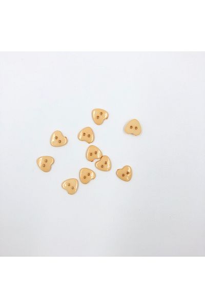 HOBİREYON 10 Pieces 12 Mm Heart Button (SOMON)