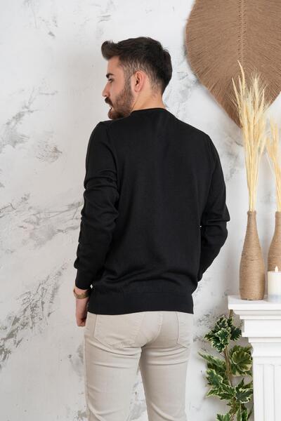 San&Fa Светр з регулярним кроєм та візерунком «нульовий комір» для чоловіків