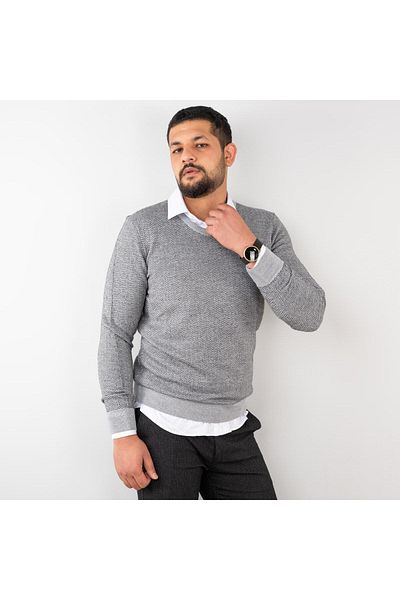 AKÇAYLAR San&fa Ανδρικό πλεκτό πουλόβερ με λαιμόκοψη V Slimfit