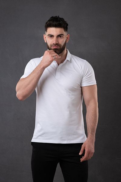 San&Fa Ανδρικό μπλουζάκι Polo Neck Slimfit