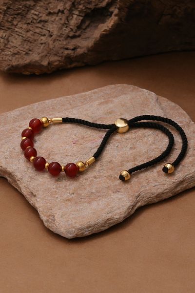Dünya Doğal Taş Red Agate Stone Bracelet
