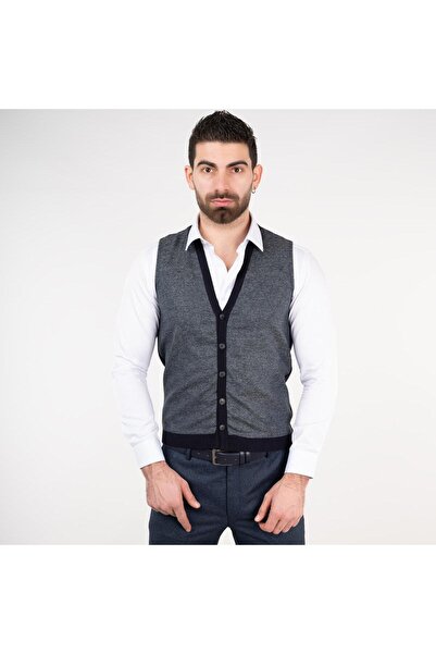 AKÇAYLAR Sir Slimfit Трикотажний тонкий чоловічий жилет