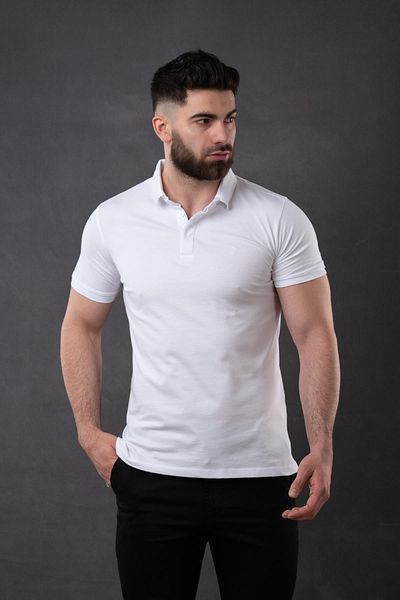 San&Fa Ανδρικό μπλουζάκι Polo Neck Slimfit