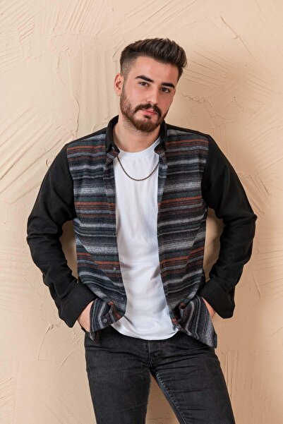 ADVANTE Слімфіт чоловіча сорочка з візерунком у вигляді деревини