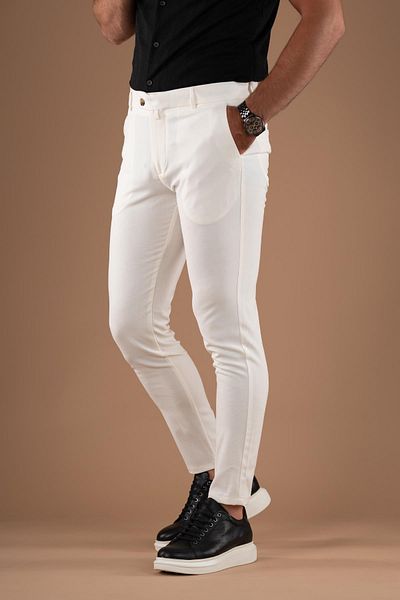 AKÇAYLAR Ανδρικό αθλητικό υφασμάτινο παντελόνι Slimfit Skinny Leg Unlined Summer Thin Fabric