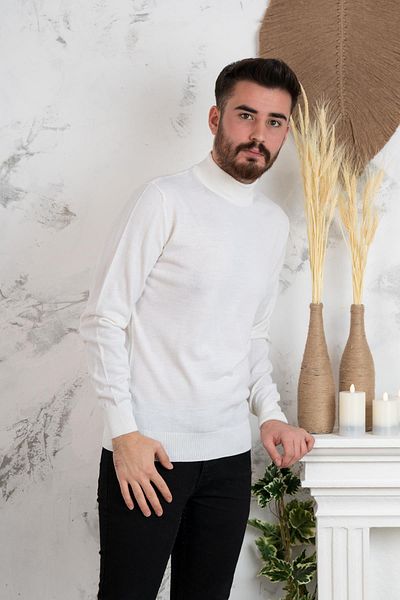 nehir by ahmet fulker Nehir By Faruk Ülker Half Turtleneck Regular Fit Мъжки трикотажен пуловер