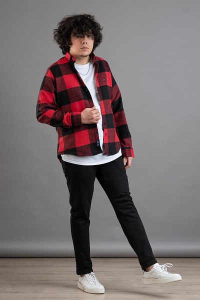 Dorss Slimfit Plaid Men's Lumberjack Shirt