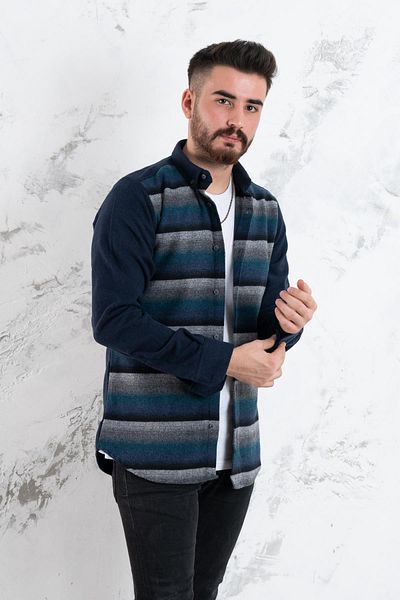 ADVANTE Ανδρικό πουκάμισο ξυλοκόπο με μοτίβο Slimfit Piece