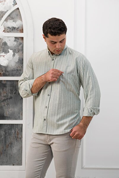 ADVANTE Широкий і зручний крій, кишені, смугастий класичний чоловічий сорочка