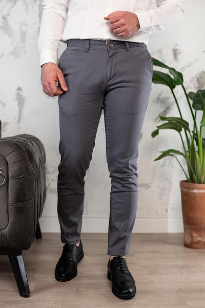 NOTRA Ανδρικό καλοκαιρινό παντελόνι Gabardine Chino Slimfit Skinny Leg