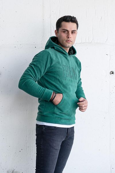 AKÇAYLAR Ανδρικό φούτερ με κουκούλα Slimfit Fleece