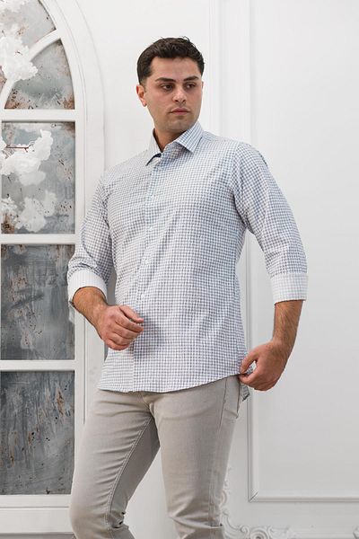 ADVANTE Καρό Slimfit Μακρυμάνικο Ανδρικό Πουκάμισο