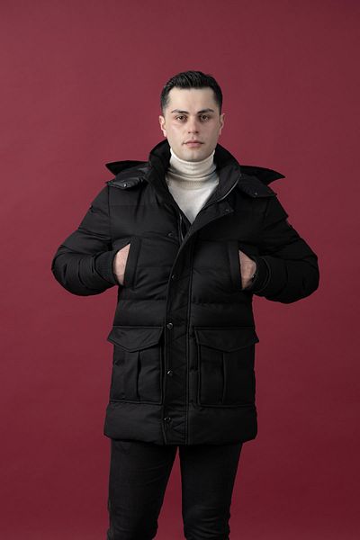 Sır Hooded (hood must be removed) Inflatable Men's Coat