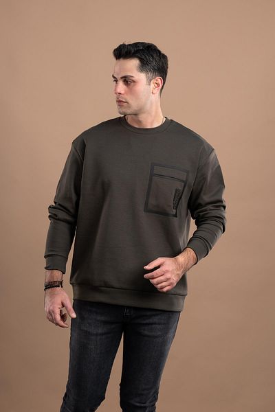 AKÇAYLAR Ανδρικό φούτερ Oversize με στάμπα από βαμβάκι