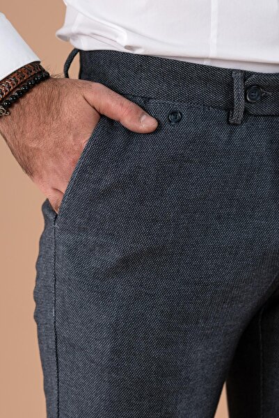 AKÇAYLAR Regular Fit Kışlık Armürlü Gabardin Pantolon