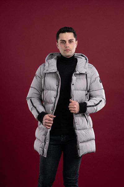 Sır Μακρύ χοντρό πουπουλένιο παλτό με κανονική εφαρμογή με κουκούλα