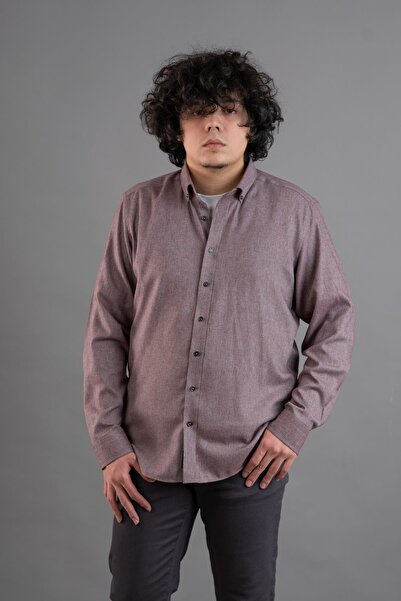 Dorss Slimfit Düz Renk Erkek Kışlık Oduncu Erkek Gömlek