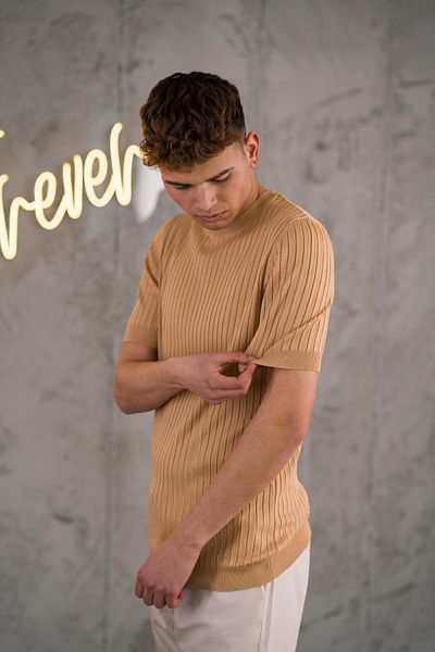 AKÇAYLAR Мъжка трикотажна тениска Slimfit Lycra Zero Collar