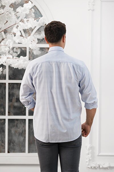 ADVANTE Широкий і зручний (БІЛЬШИЙ) крій з кишенями, тонкі смужки, комір на ґудзиках, класична чоловіча сорочка