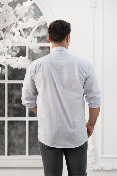 ADVANTE Широкий і зручний крій, кишені, смугастий класичний чоловічий сорочка