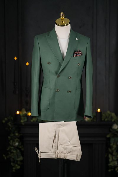 Sır Regular Fit Double Slit Lined Men's Double Breasted Single Jacket