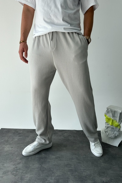 MADZEYMODA Baggy Fit Loose Fit Men's Gray Corded Jogger