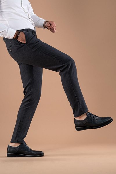 AKÇAYLAR Slimfit Χειμερινό Dobby Βαμβακερό παντελόνι Gabardine