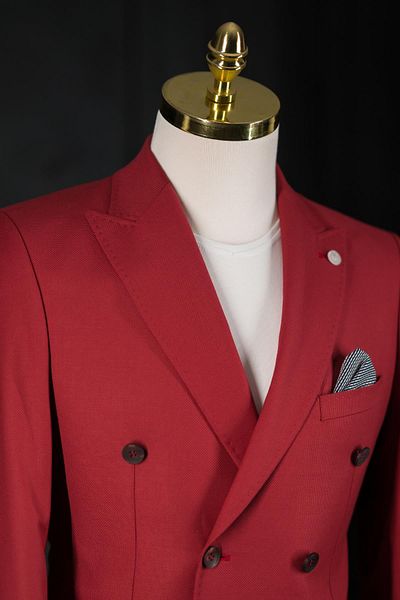 Sır Regular Fit Double Slit Lined Men's Double Breasted Single Jacket