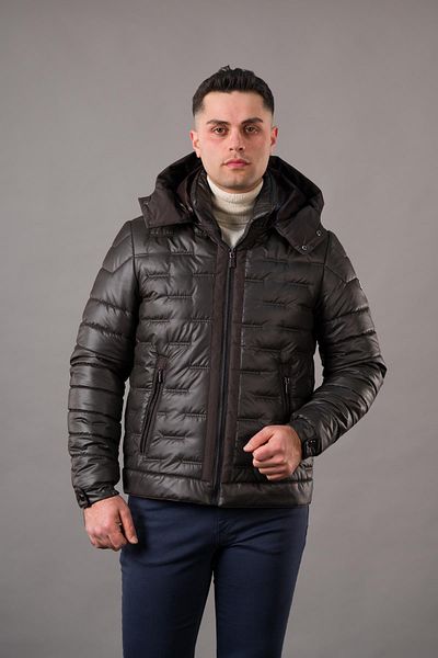 AKÇAYLAR Мъжко ватирано палто с качулка и подплата, стандартна кройка