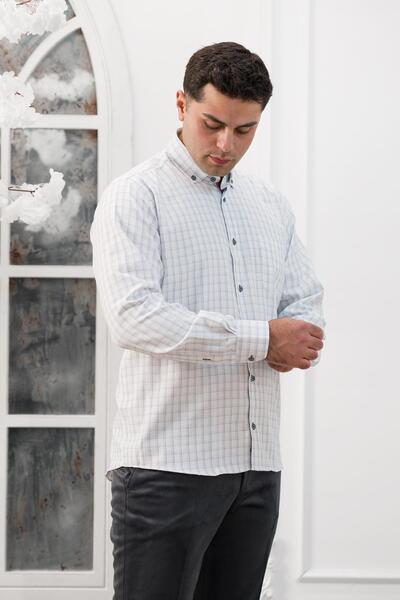 ADVANTE Широкий крій з кишенями, картатий сезонний чоловічий сорочка