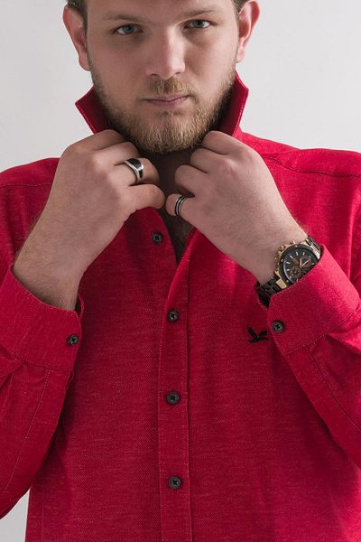 Dorss Мъжка риза Slimfit Cotton Garnish Winter Debely Fabric