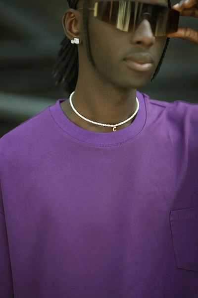 AKÇAYLAR Ανδρικό καλοκαιρινό μπλουζάκι Lycra Oversize Cotton Crew Neck με τσέπες