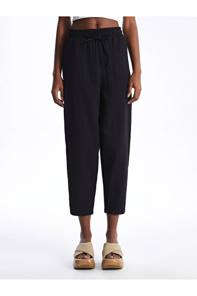 LC Waikiki Γυναικείο παντελόνι LCW Vision Elastic Waist Comfortable Fit Muslin