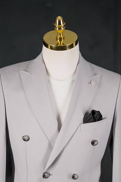 Sır Regular Fit Double Slit Lined Men's Double Breasted Single Jacket