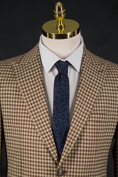 Sır Regular Fit Bag Pocket Plaid Double Slit Half Lined Men's Single Jacket