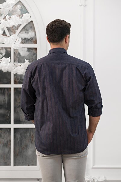 ADVANTE Широкий і зручний крій, кишені, смугастий класичний чоловічий сорочка