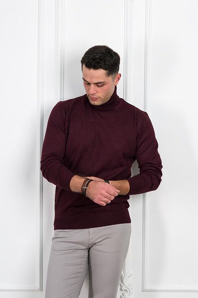 Woolen World Pulover pentru bărbați cu model cu croială normală