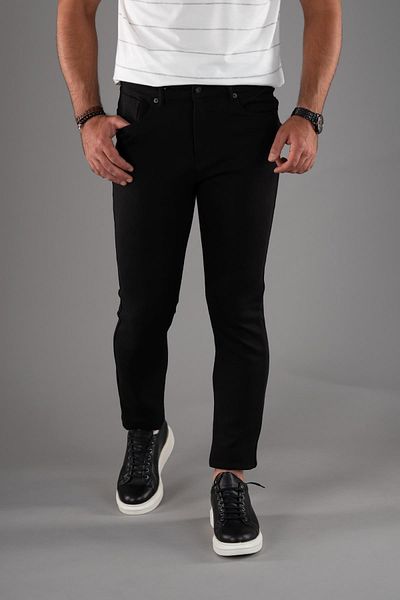 AKÇAYLAR Ανδρικό αθλητικό παντελόνι Slimfit 5 τσέπης με στενό πόδι χωρίς επένδυση εποχιακό ύφασμα βαμβακερό