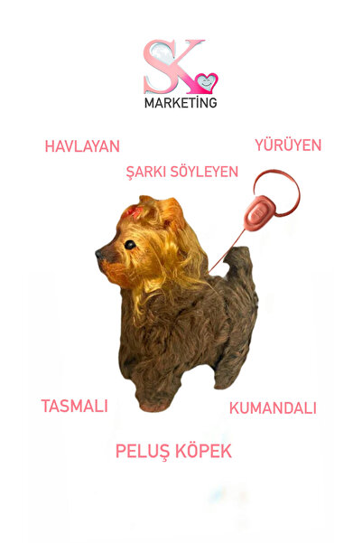 Sk Marketing Yürüyen Köpek Şarkı Çalan Havlayan Tasmalı ve Kumandalı Extra Ge...