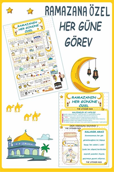 Think And Print Çocuklar Için Oruç Çizelgesi - Ramazan Ayı Oruç Çizelgesi - R...