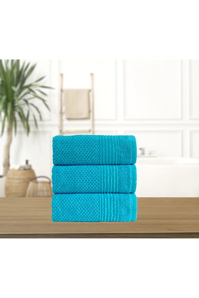 Lucy and Home 3-Piece Jacquard Hand, Face and Kitchen Towel 40x55cm