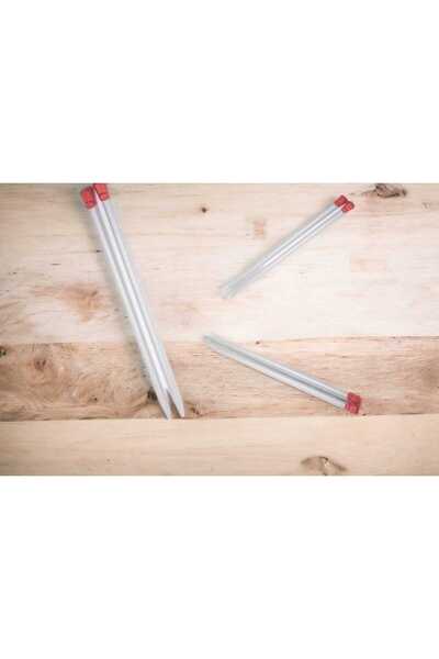 ÇEÇEN HOME Paslanmaz Parlak Uzun Örgü Şiş Seti 35CM 4,4,5-5 mm Numara (3 Lü Ş...