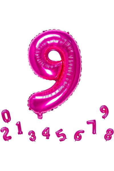booddie 9 Years Old Pink Foil Balloon Number 36 Cm (16 INCH)