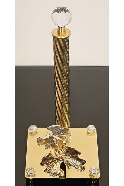atabey home collection حامل المناشف الورقية/حامل المناديل المزخرف مع الفراشة الطويلة