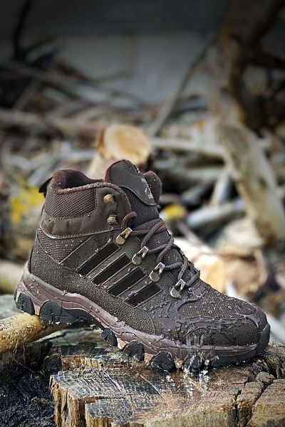 BIG KING Καφέ ριγέ λαστιχένιες μπότες Trekking Unisex
