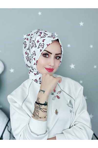 OykumBone DC6 PATTERNED Ready-made Hijab practic cu închidere cu capse pentru zi cu zi și șapcă de piscină Hijab pentru femei eșarfă șal